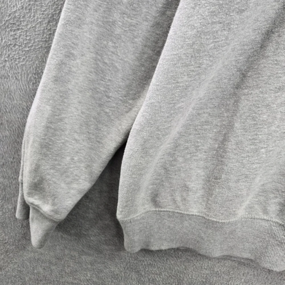 The North Face Men Sweatshirt‎ Large Gray Logo Fleece Pullover Drawstring